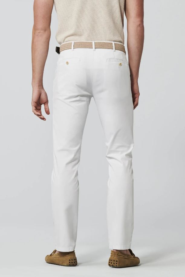 Meyer Pantalone bianco meyer in cotone stretch drop quattro comfort fit Outlet