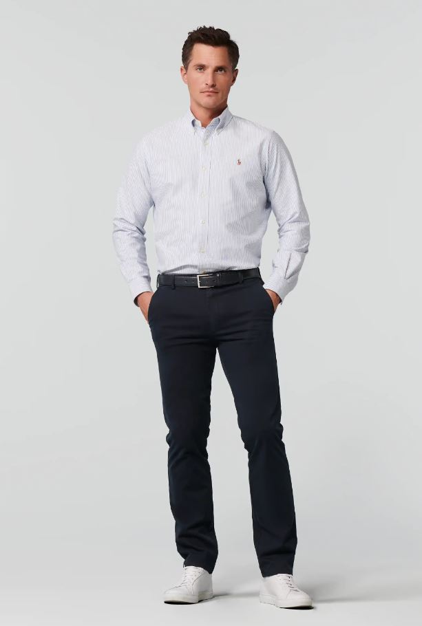 Meyer Pantalone blu meyer in cotone stretch drop quattro comfort fit Saldi