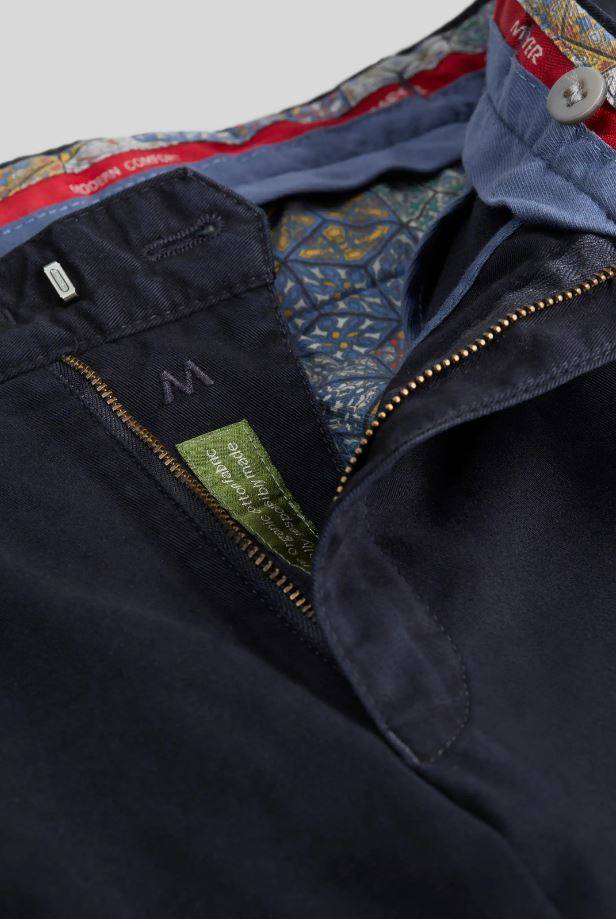 Meyer Pantalone blu meyer in cotone stretch drop quattro comfort fit Saldi