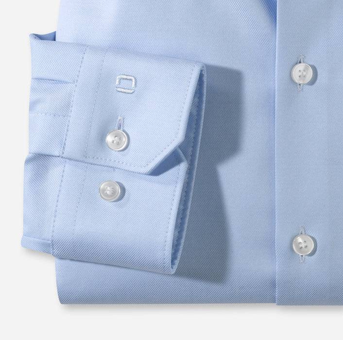 Olymp Camicia celeste super slim fit olymp cotone twill stretch Vendita Economica