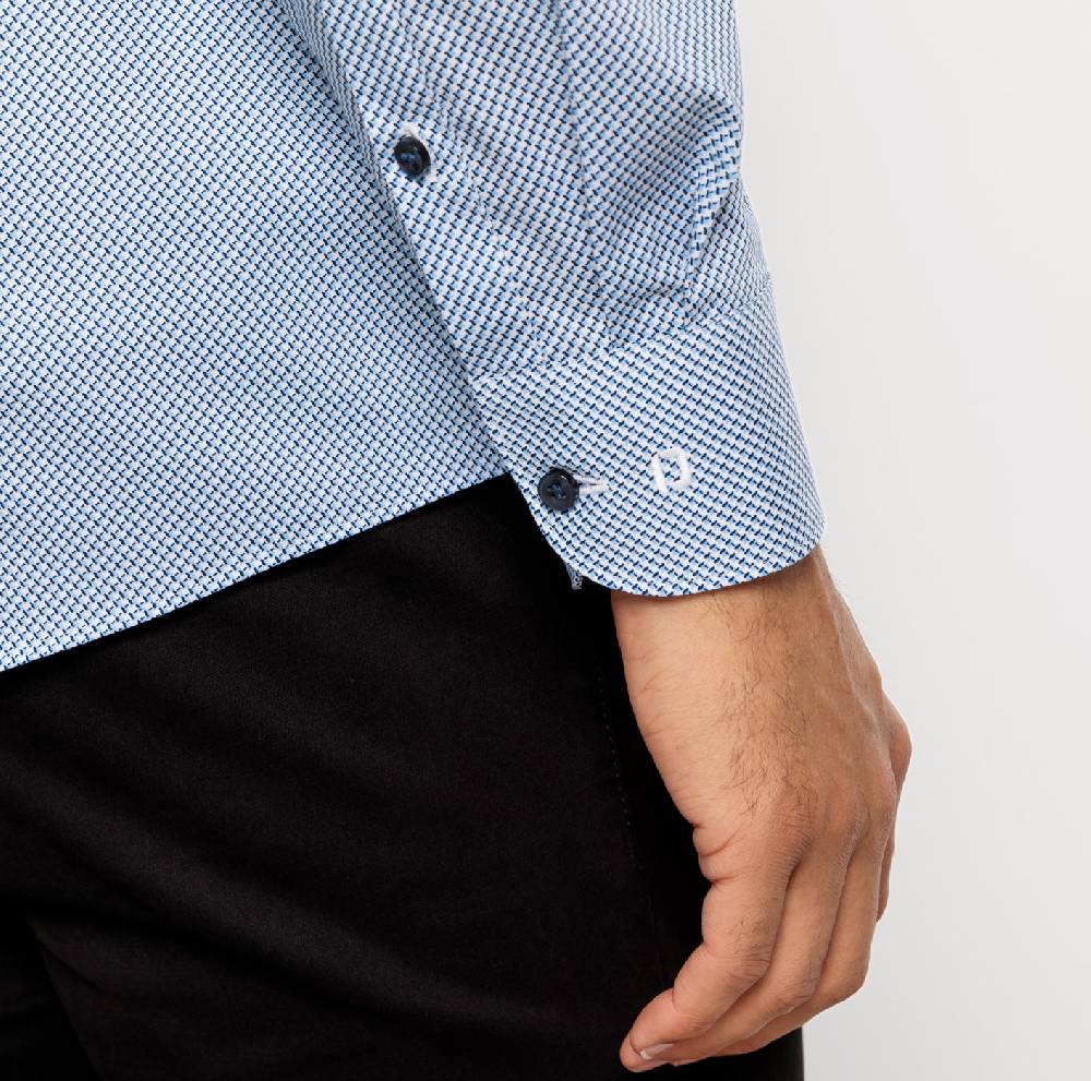 Olymp Camicia olymp level five slim fit olymp cotone stretch stampato Vendite Flash