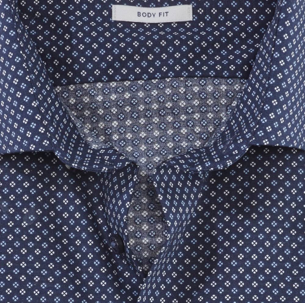Olymp Camicia slim fit olymp cotone stretch stampato Negozio