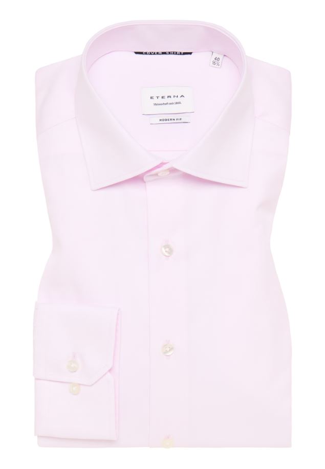 Eterna Camicia rosa eterna modern fit collo classico italiano In Linea