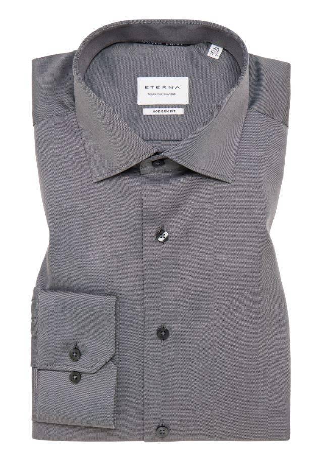 Eterna Camicia grigia eterna modern fit collo classico italiano Qualità