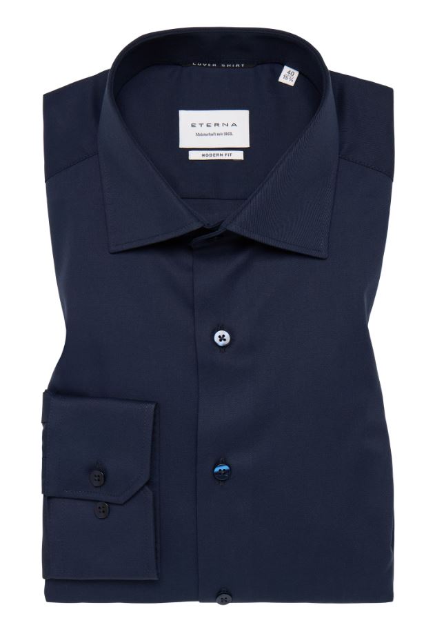 Eterna Camicia blu eterna modern fit collo classico italiano Vendita