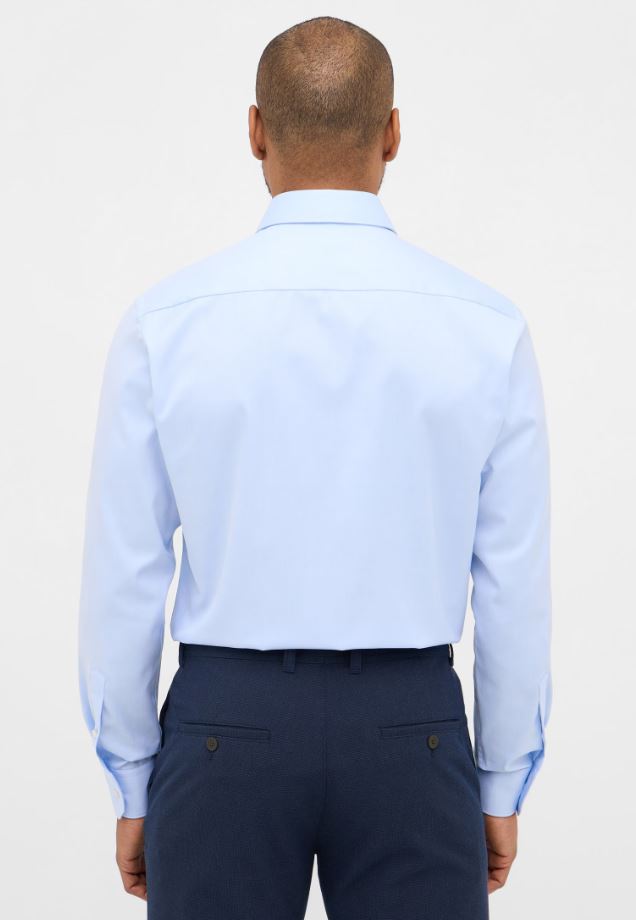 Eterna Camicia celeste eterna modern fit collo classico italiano Soddisfazione Garantita