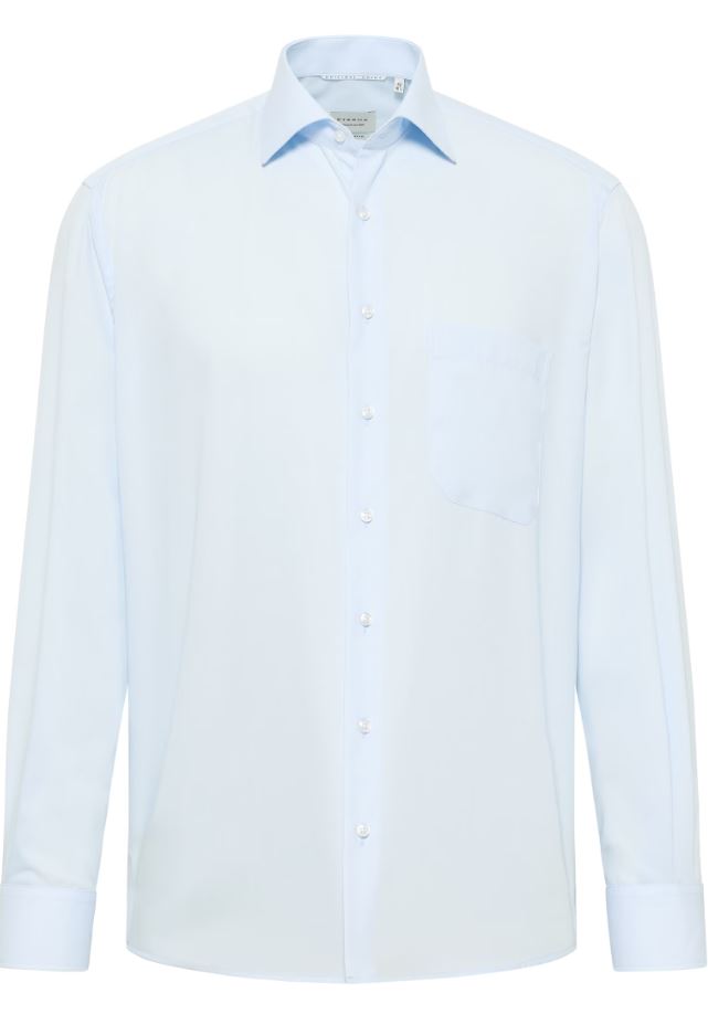 Eterna Camicia celeste eterna comfort fit in popeline no stiro Qualità Garantita