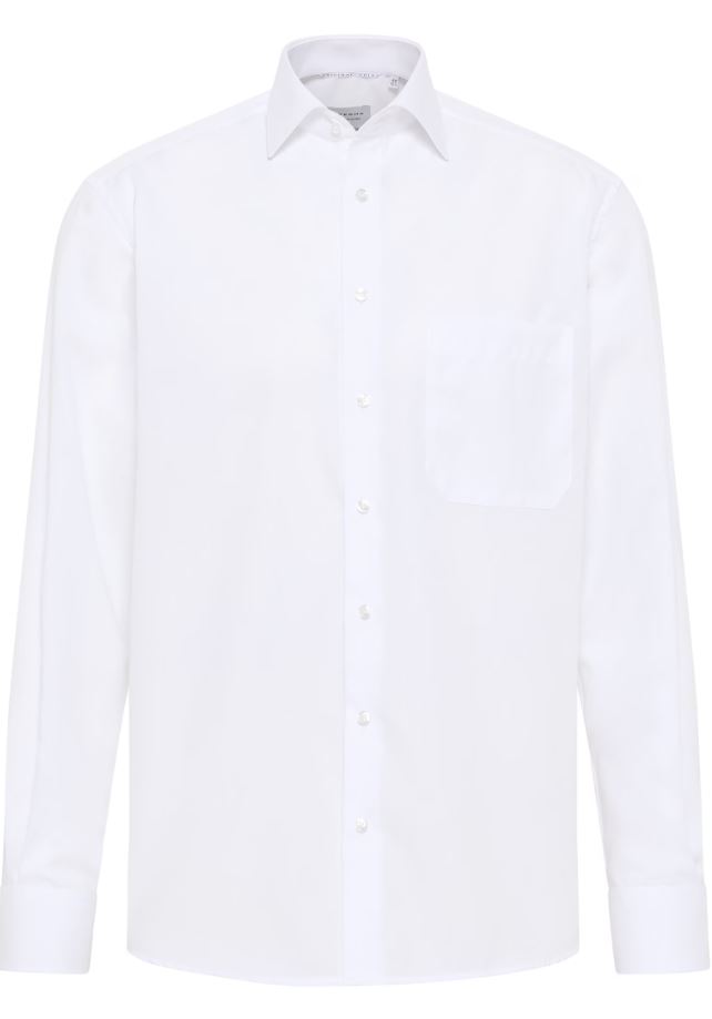 Eterna Camicia bianca eterna comfort fit in popeline no stiro Acquista Ora