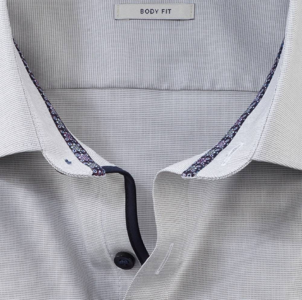 Olymp Camicia olymp level five grigio mastice slim fit cotone stretch Promozione Limitata