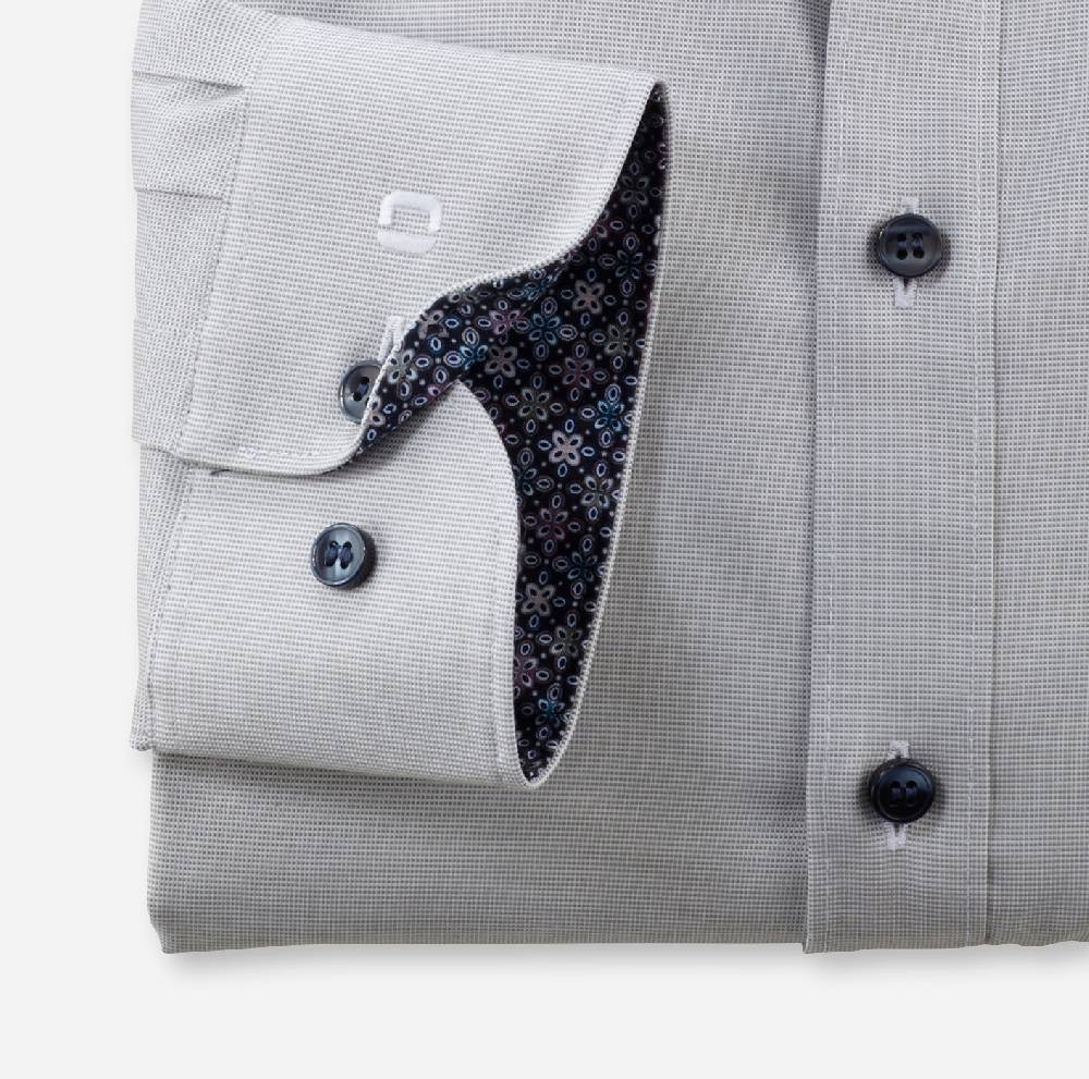 Olymp Camicia olymp level five grigio mastice slim fit cotone stretch Promozione Limitata