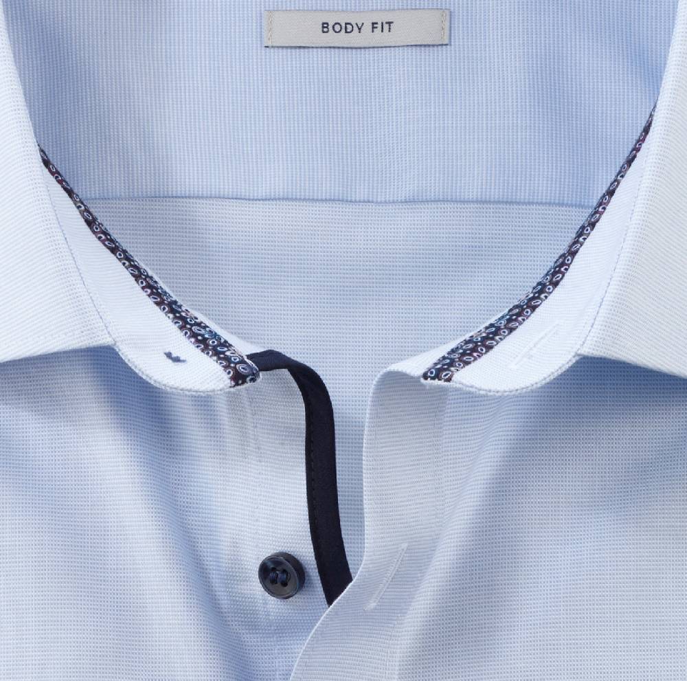 Olymp Camicia olymp level five celeste slim fit cotone stretch Fino Al -60%