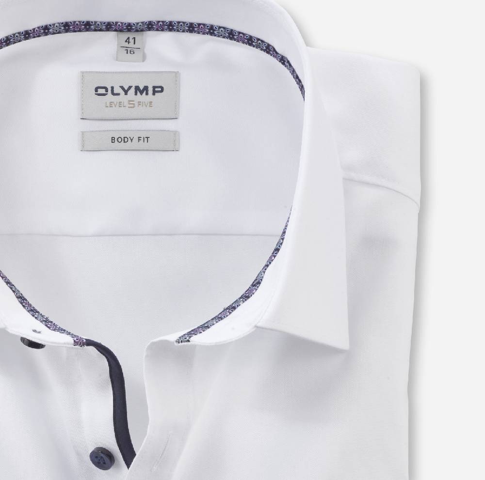 Olymp Camicia olymp level five bianca slim fit cotone stretch Shopping Online
