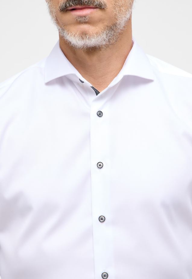 Eterna Camicia eterna slim fit bianca in cotone cover Prezzo Ridotto