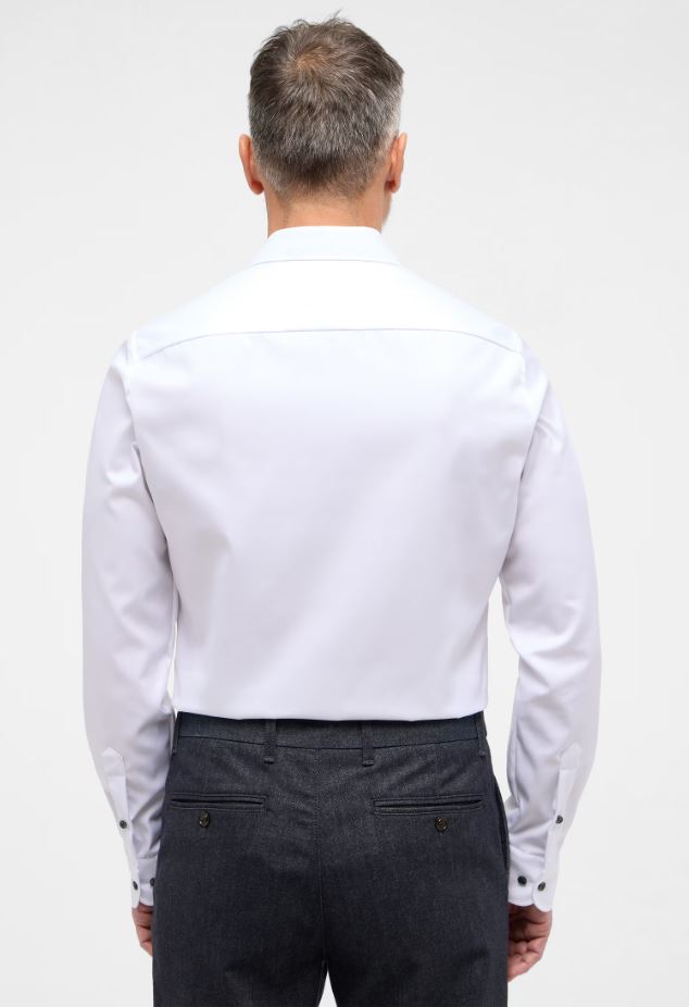 Eterna Camicia eterna slim fit bianca in cotone cover Prezzo Ridotto