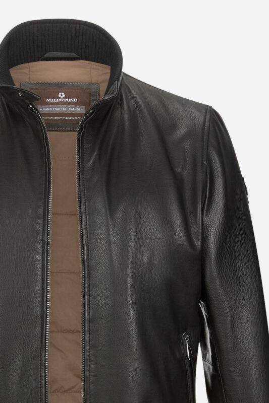 Milestone Bomber giubbino nero in pelle milestone Vendite Flash