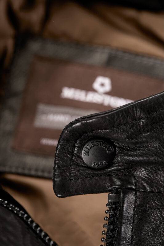 Milestone Bomber giubbino nero in pelle milestone Vendite Flash
