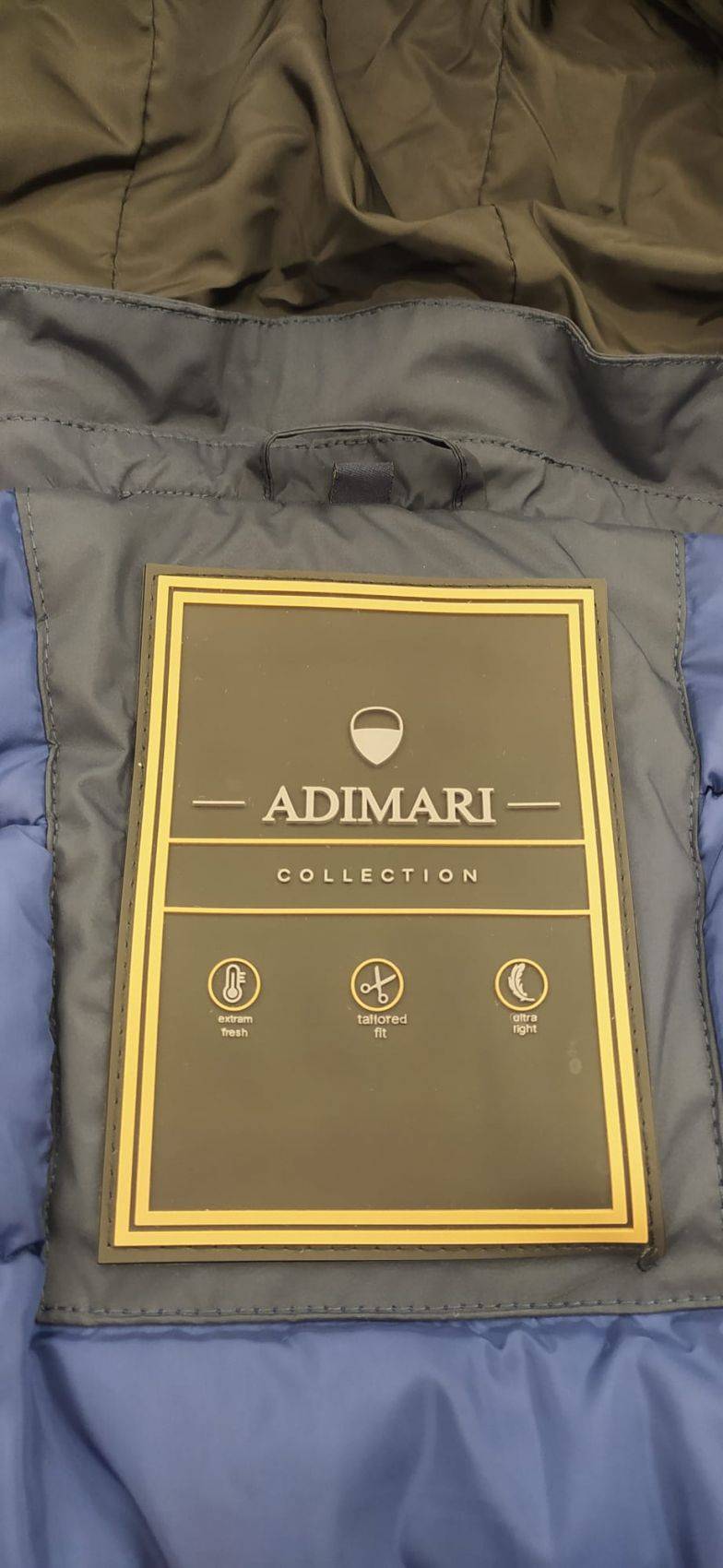 Adimari Parka in eco piuma blu adimari con cappuccio Italia