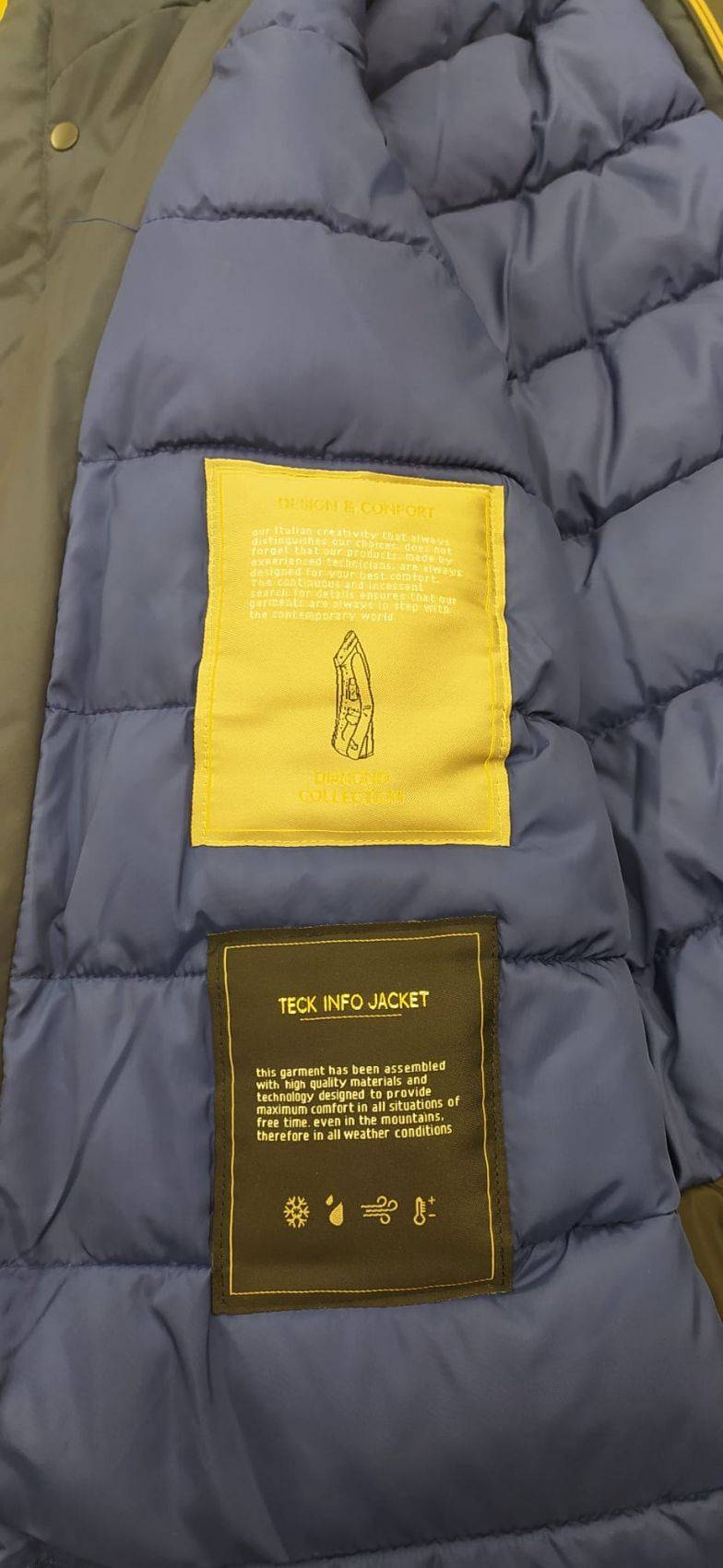 Adimari Parka in eco piuma blu adimari con cappuccio Italia