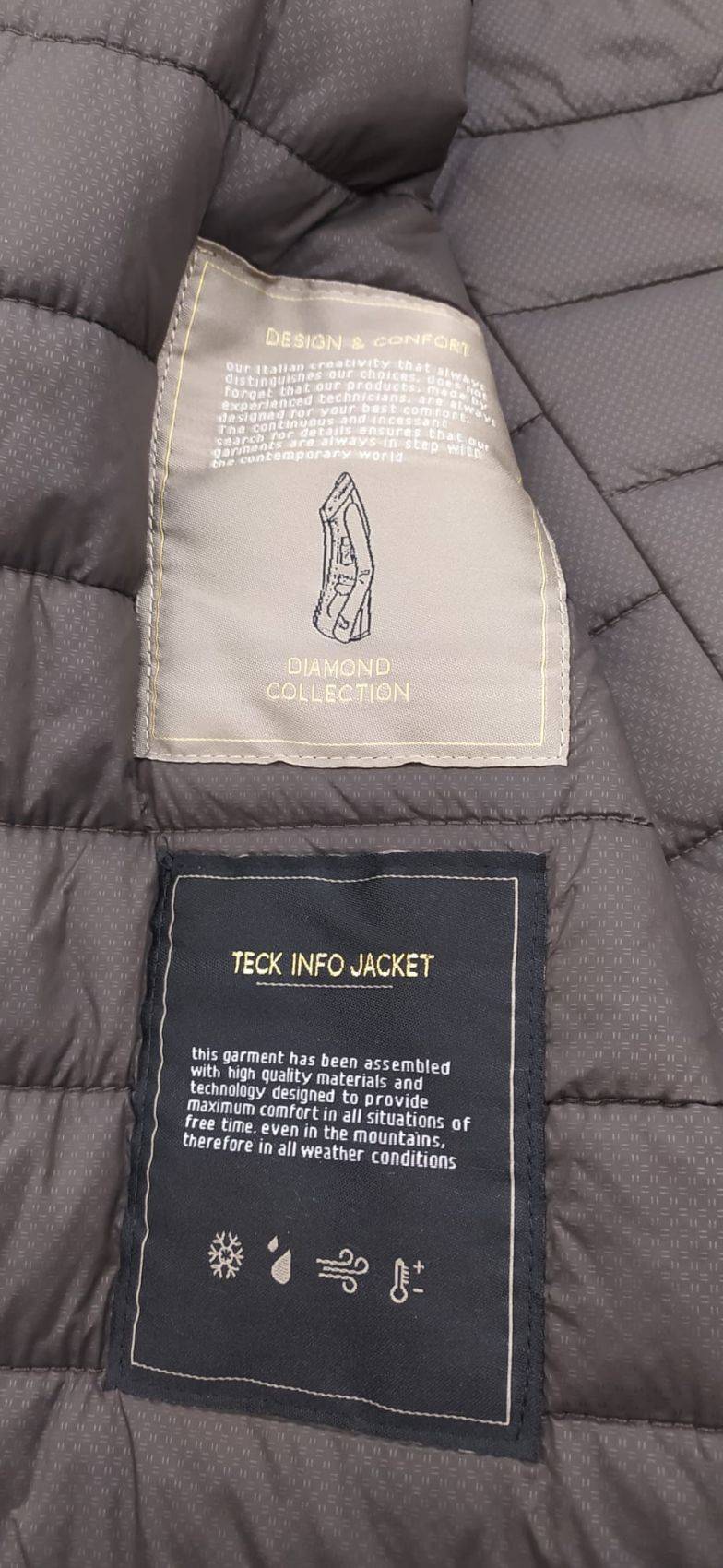 Adimari Trench impermeabile imbottito blu con pettorina anti vento staccabile 2025
