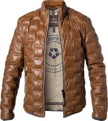 Milestone Giacca cognac trapuntata milestone in nappa di agnello Promozione