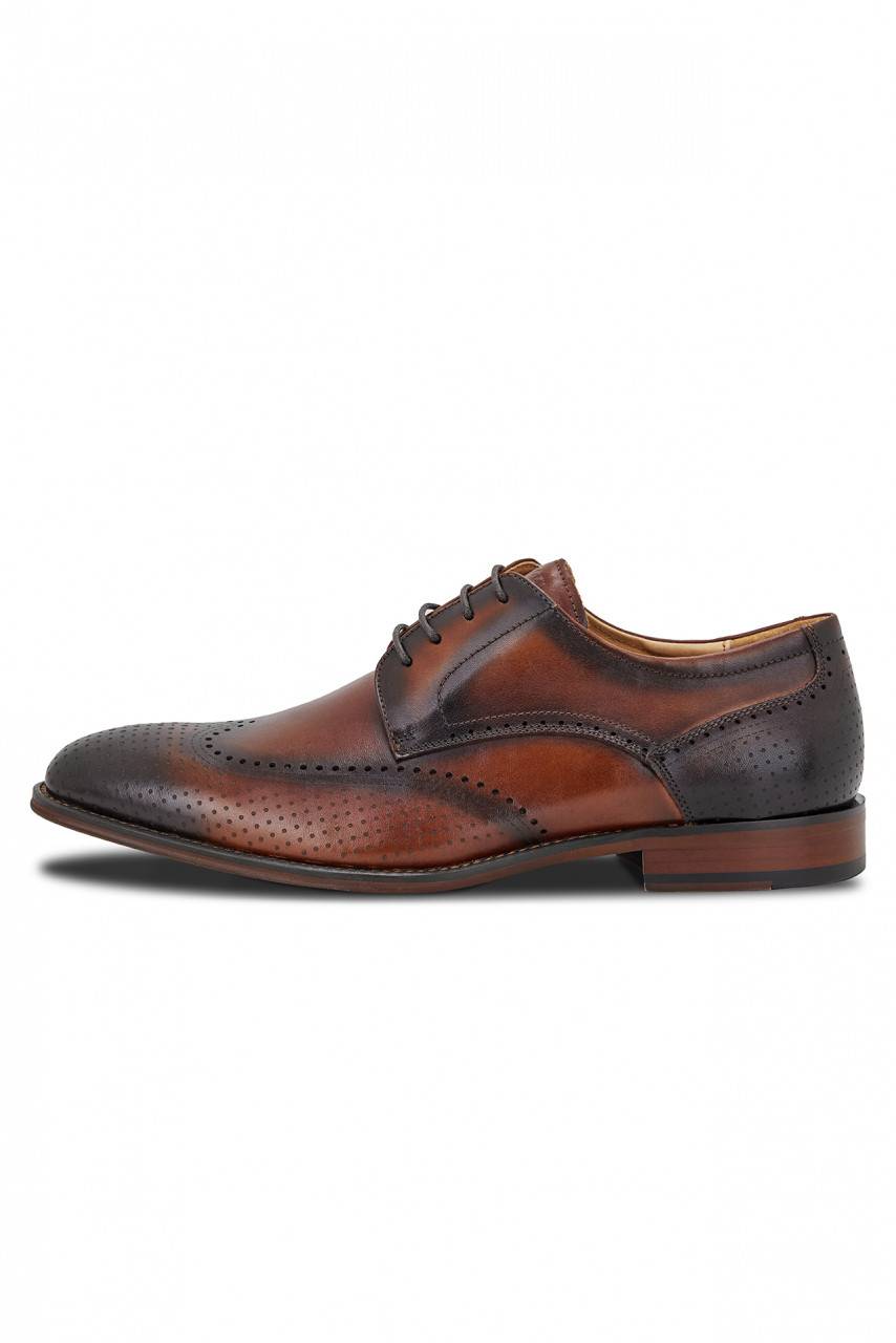 Digel Scarpa derby all'inglese color cognac elegante digel in vera pelle Pezzi Unici