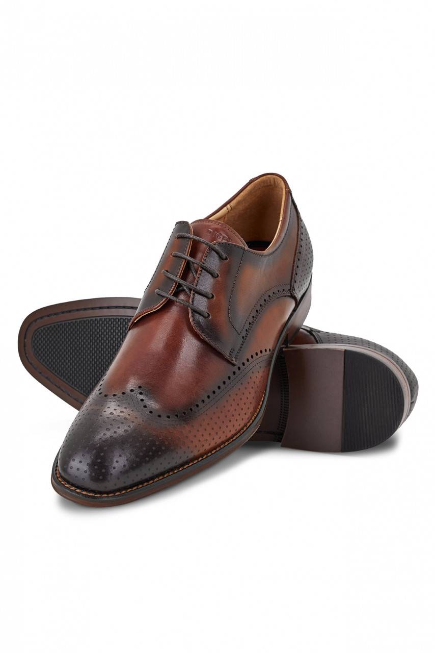 Digel Scarpa derby all'inglese color cognac elegante digel in vera pelle Pezzi Unici