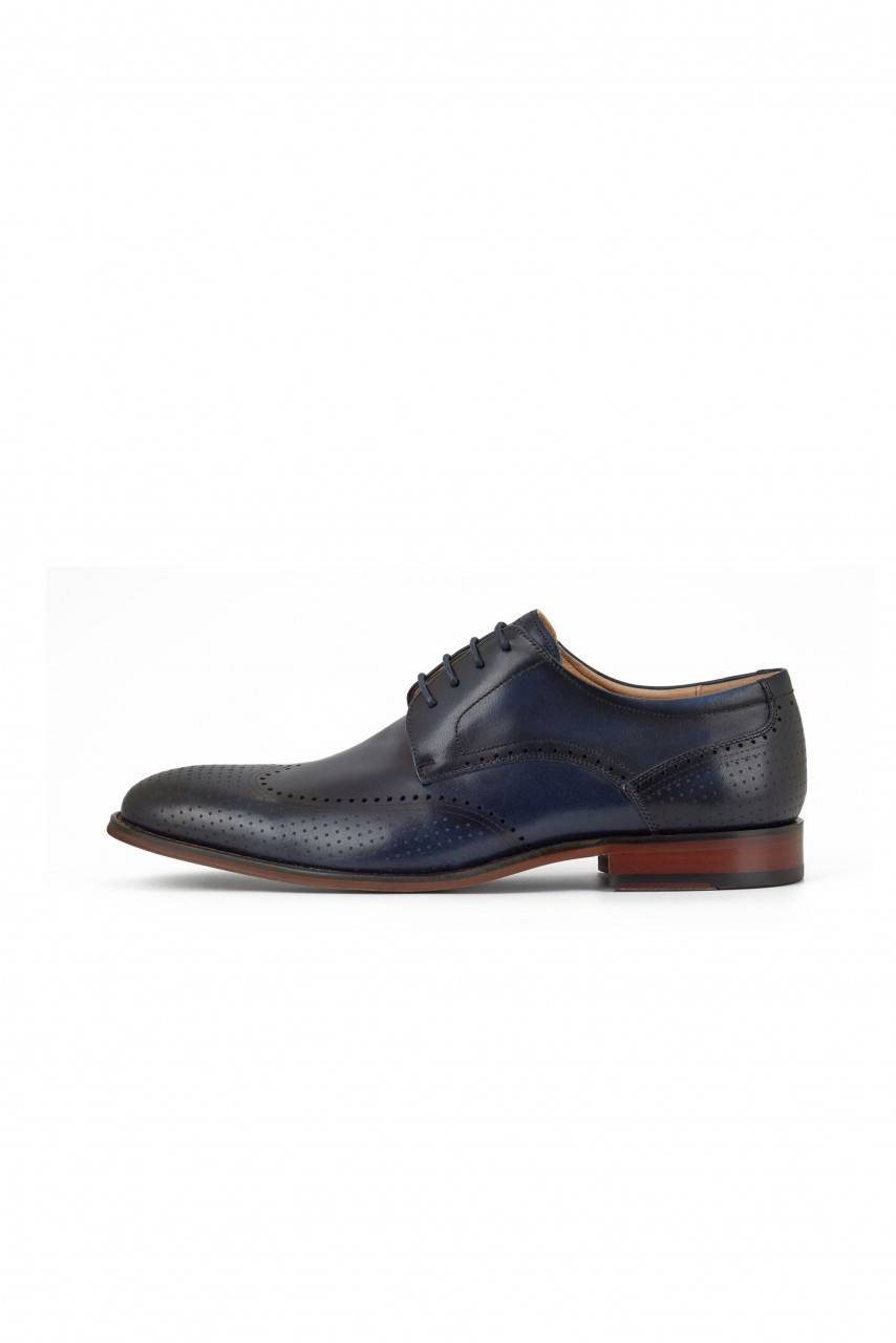 Digel Scarpa derby all'inglese blu elegante digel in vera pelle Qualità Garantita