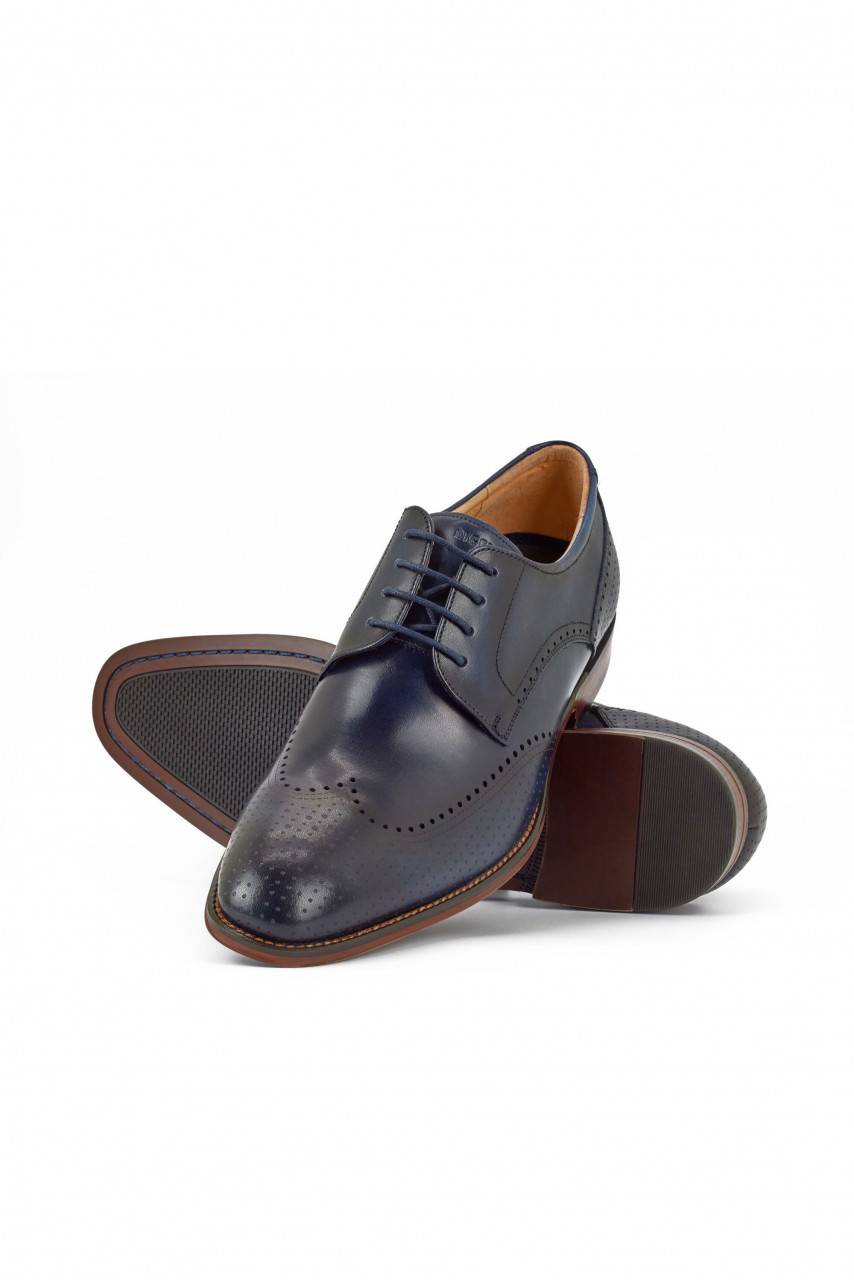 Digel Scarpa derby all'inglese blu elegante digel in vera pelle Qualità Garantita