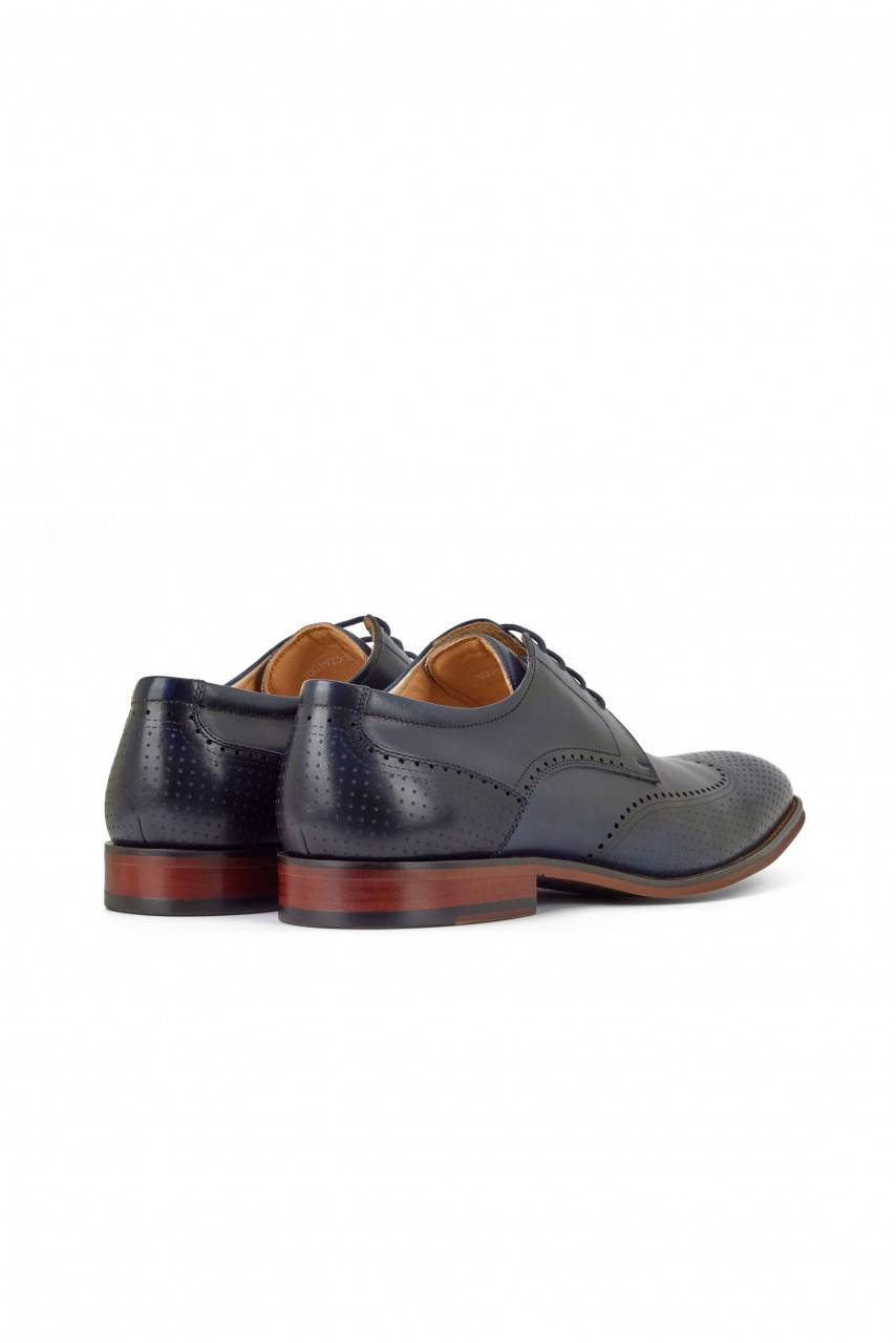 Digel Scarpa derby all'inglese blu elegante digel in vera pelle Qualità Garantita