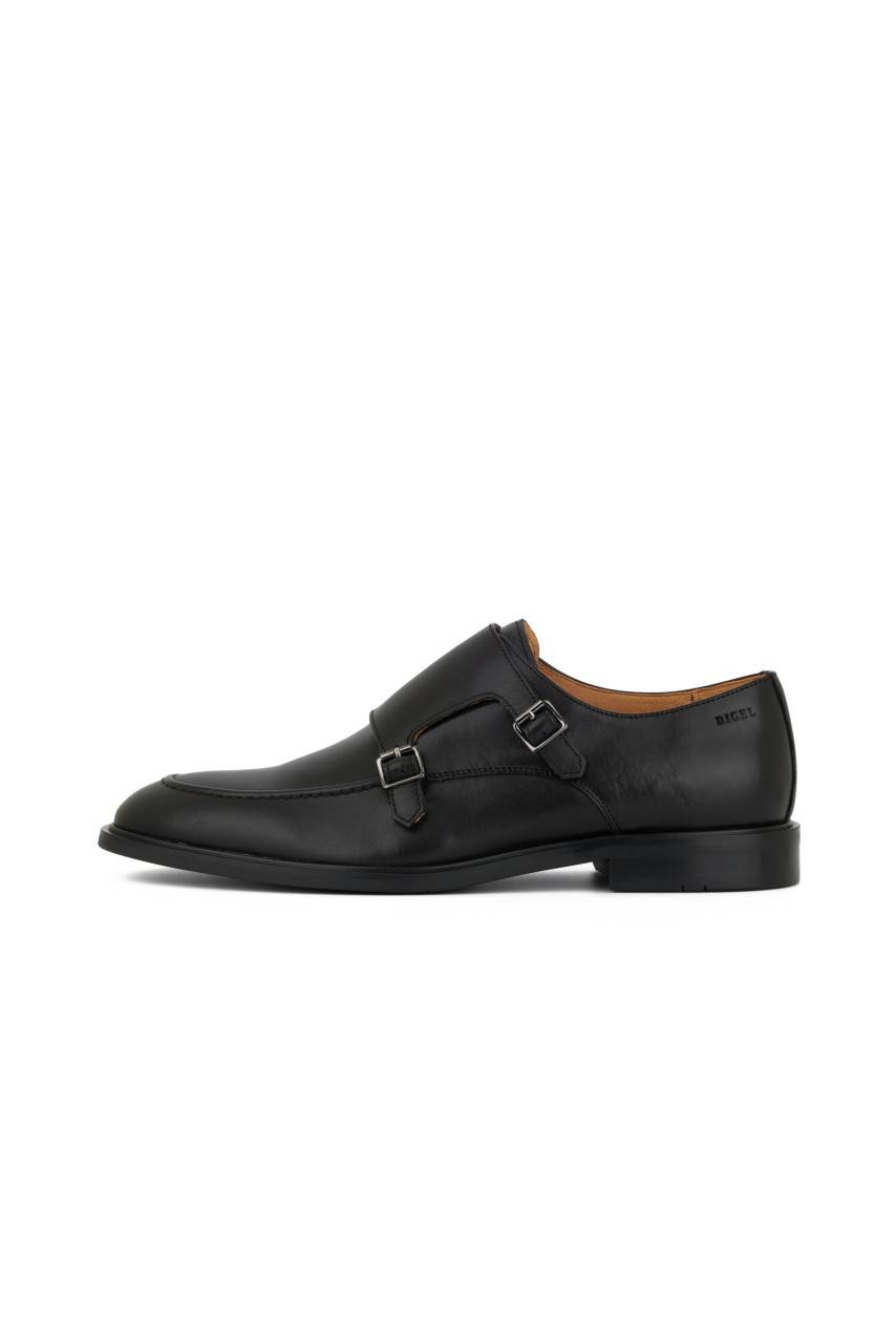 Digel Scarpa digel nera con doppia fibbia in pelle di vitello Promozione Limitata