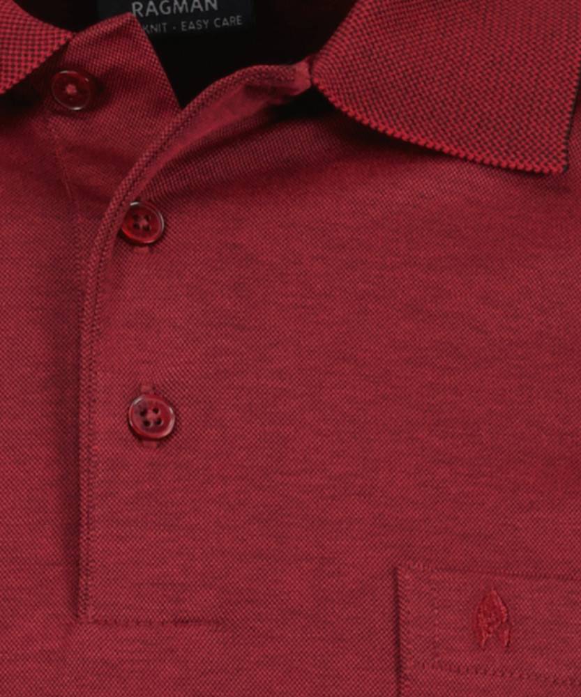 Ragman Polo bordo con taschino ragman no stiro modern fit Presa