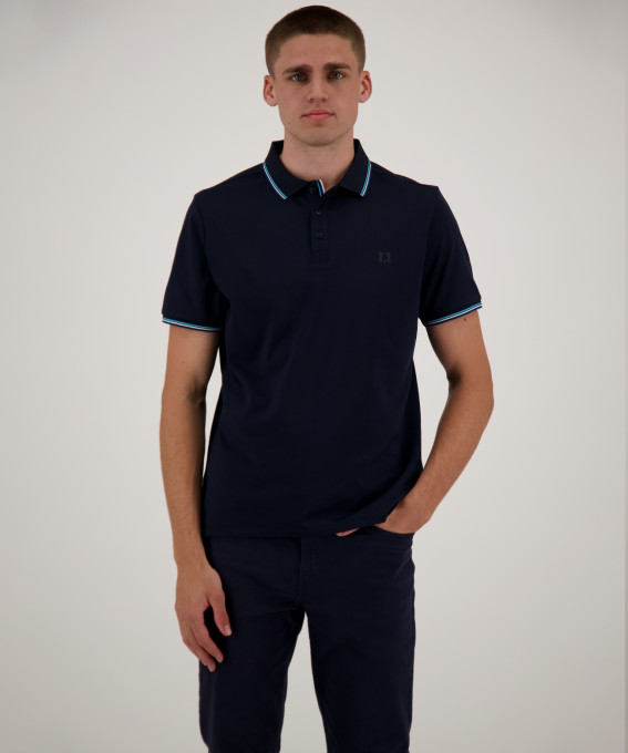 Ragman Polo blu scuro in tessuto performante ragman modern fit Outlet