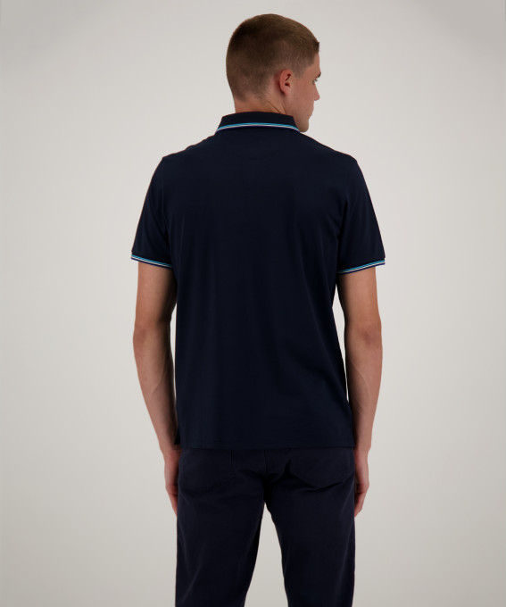 Ragman Polo blu scuro in tessuto performante ragman modern fit Outlet