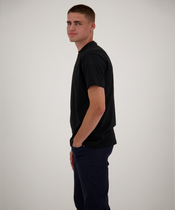Ragman Due t-shirt nere ragman in puro cotone jersey Vendita Economica