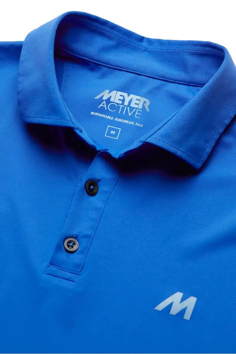 Meyer Polo meyer blu elettrico tessuto performante tecnico In Saldo