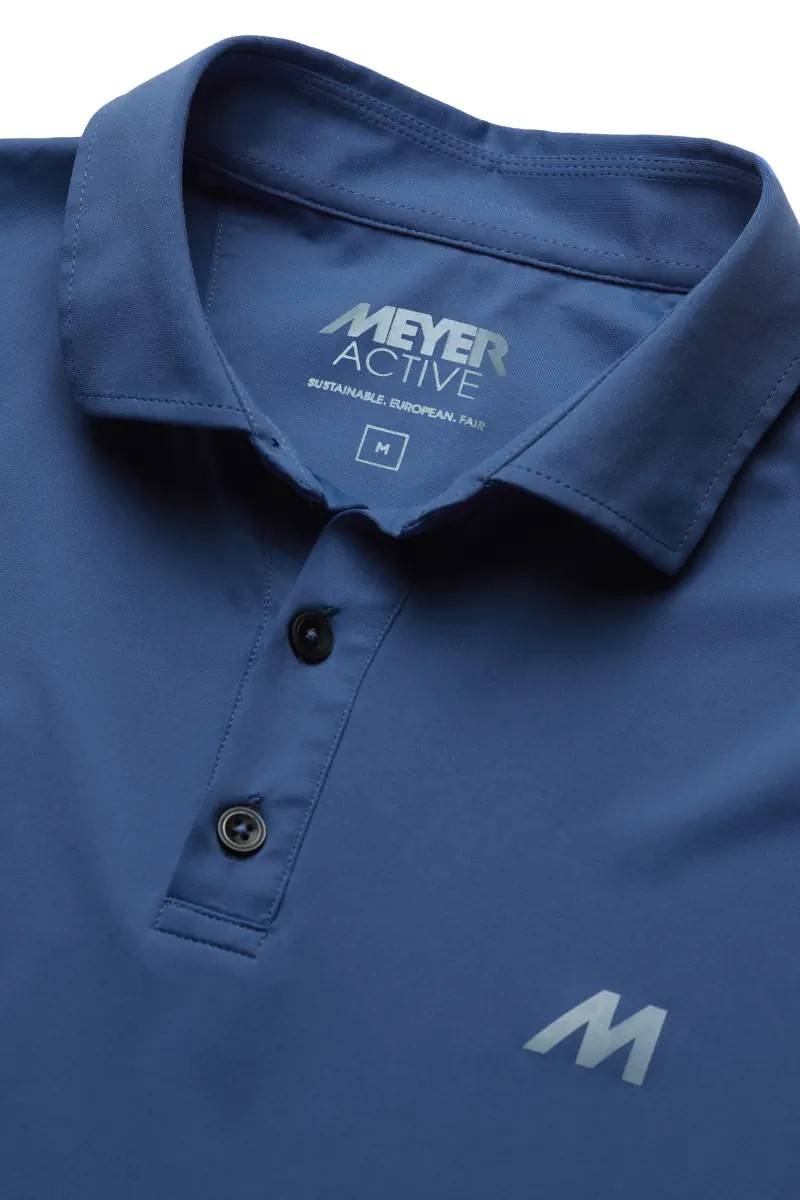 Meyer Polo meyer blu tessuto performante tecnico Moda