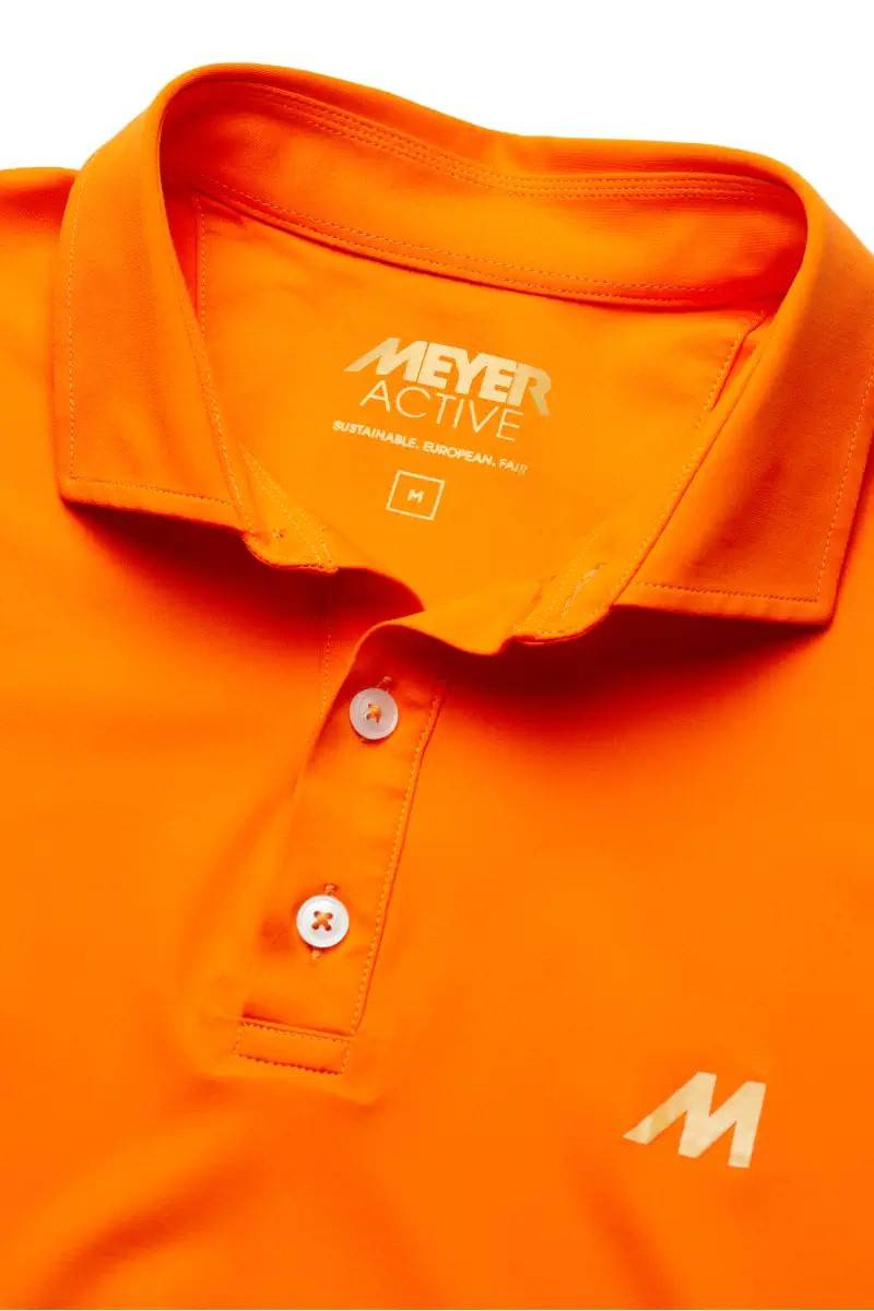 Meyer Polo meyer arancione tessuto performante tecnico Italy
