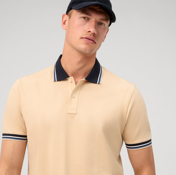 Olymp Polo beige naturale olymp regular fit cotone piqué In Linea