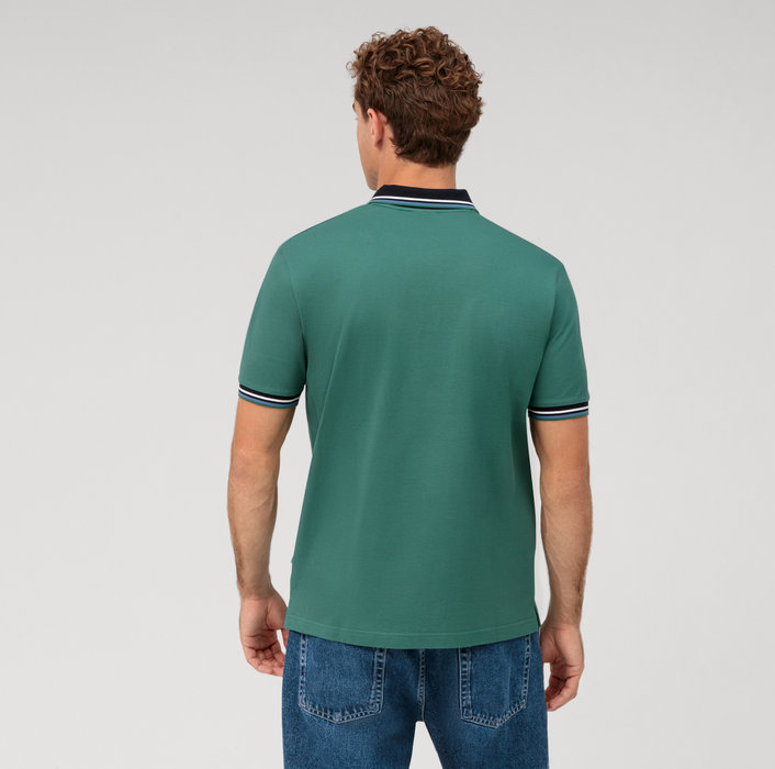 Olymp Polo verde olymp regular fit cotone piqué Nuovo