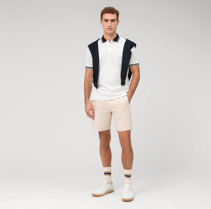 Olymp Polo bianca olymp regular fit cotone piqué Vendita