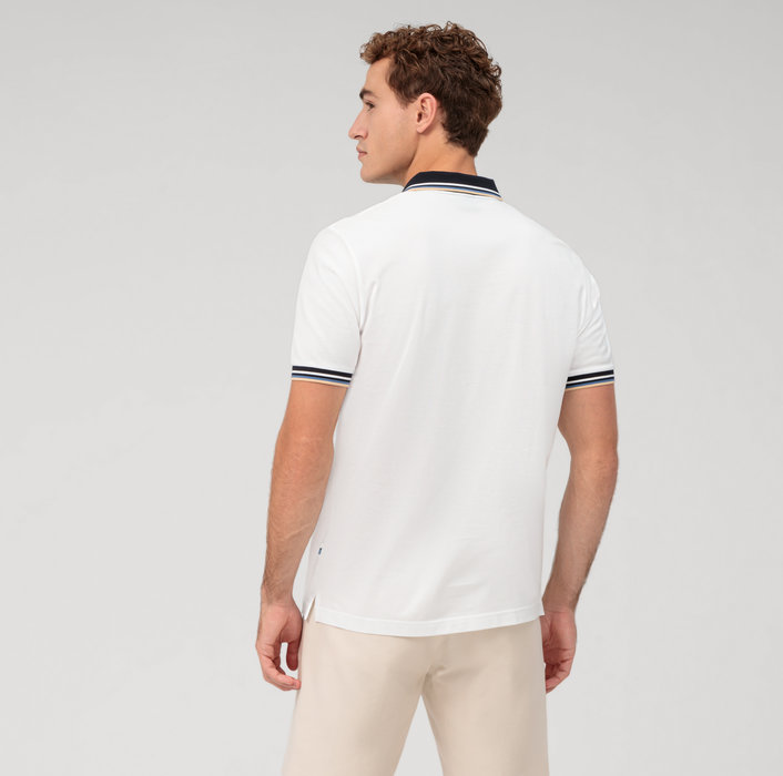 Olymp Polo bianca olymp regular fit cotone piqué Vendita