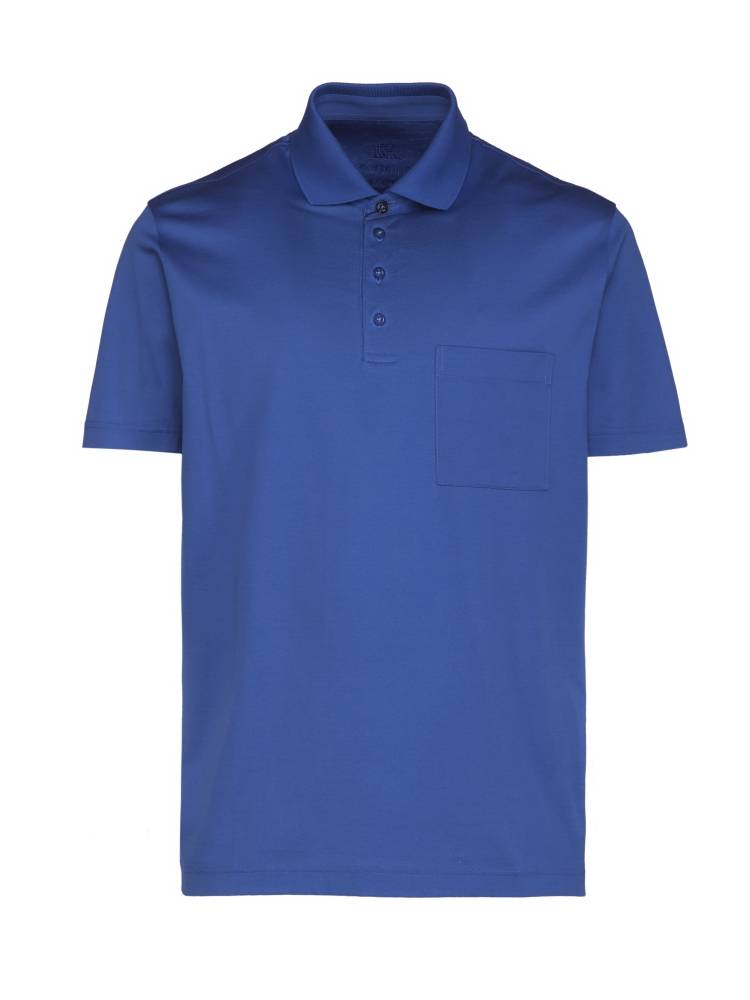Montechiaro Polo montechiaro maniche corte in jersey filo di scozia con taschino Qualità Garantita