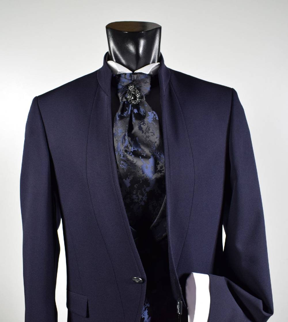 Musani Milano Cerimonia Abito blu musani cerimonia slim fit con panciotto e cravatta Shopping Online