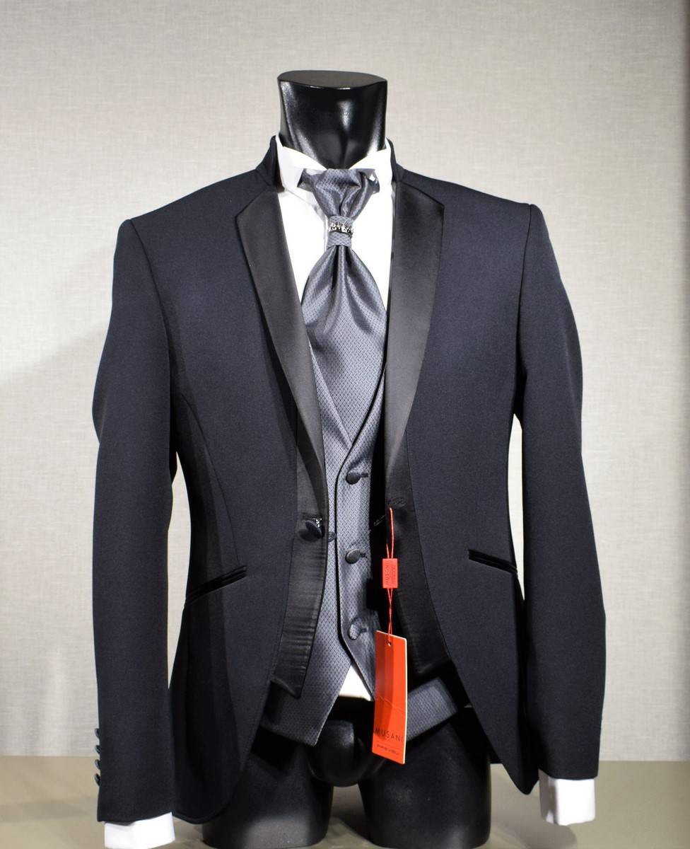 Musani Milano Cerimonia Smoking moderno slim fit nero musani cerimonia