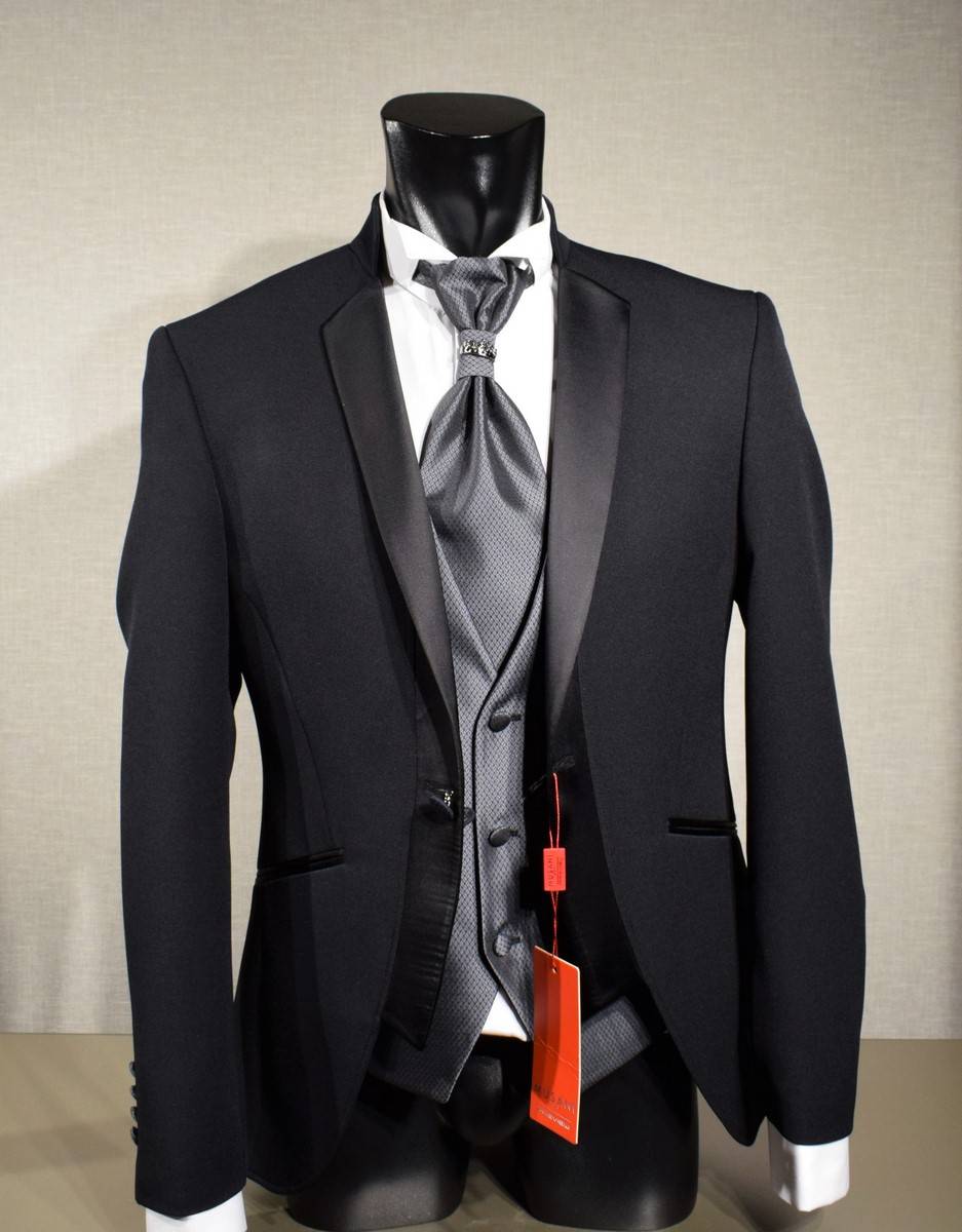 Musani Milano Cerimonia Smoking moderno slim fit nero musani cerimonia Sottocosto