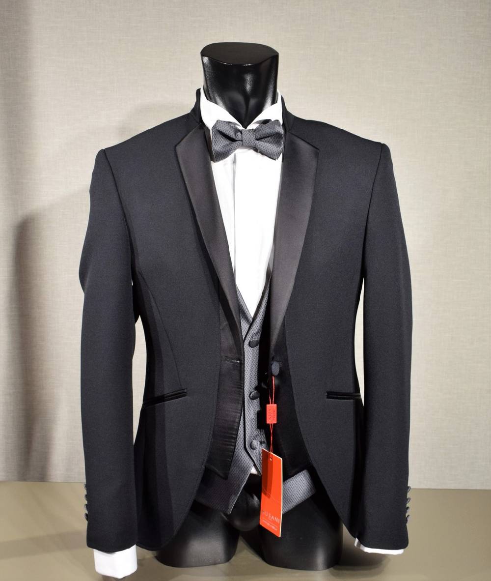 Musani Milano Cerimonia Smoking moderno slim fit nero musani cerimonia Sottocosto