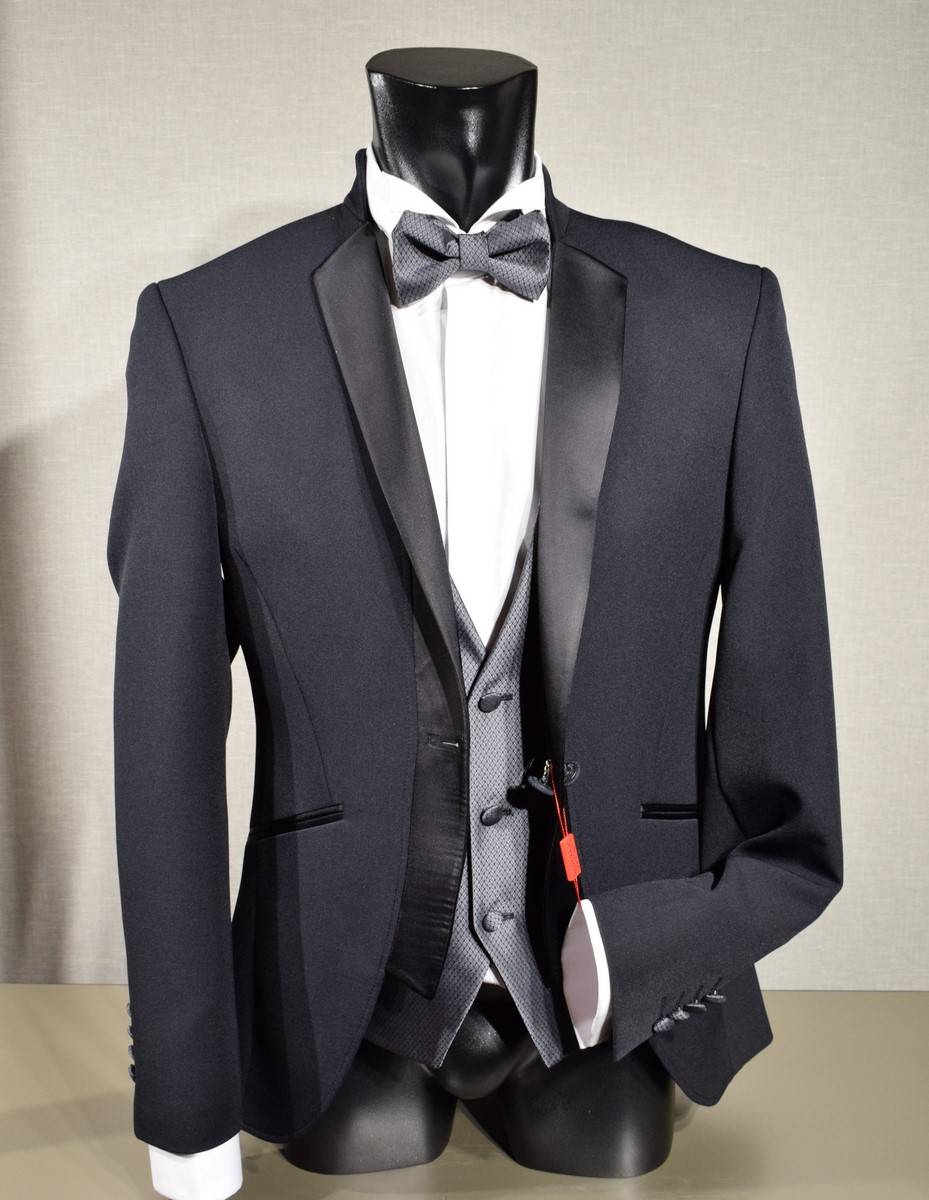 Musani Milano Cerimonia Smoking moderno slim fit nero musani cerimonia Sottocosto