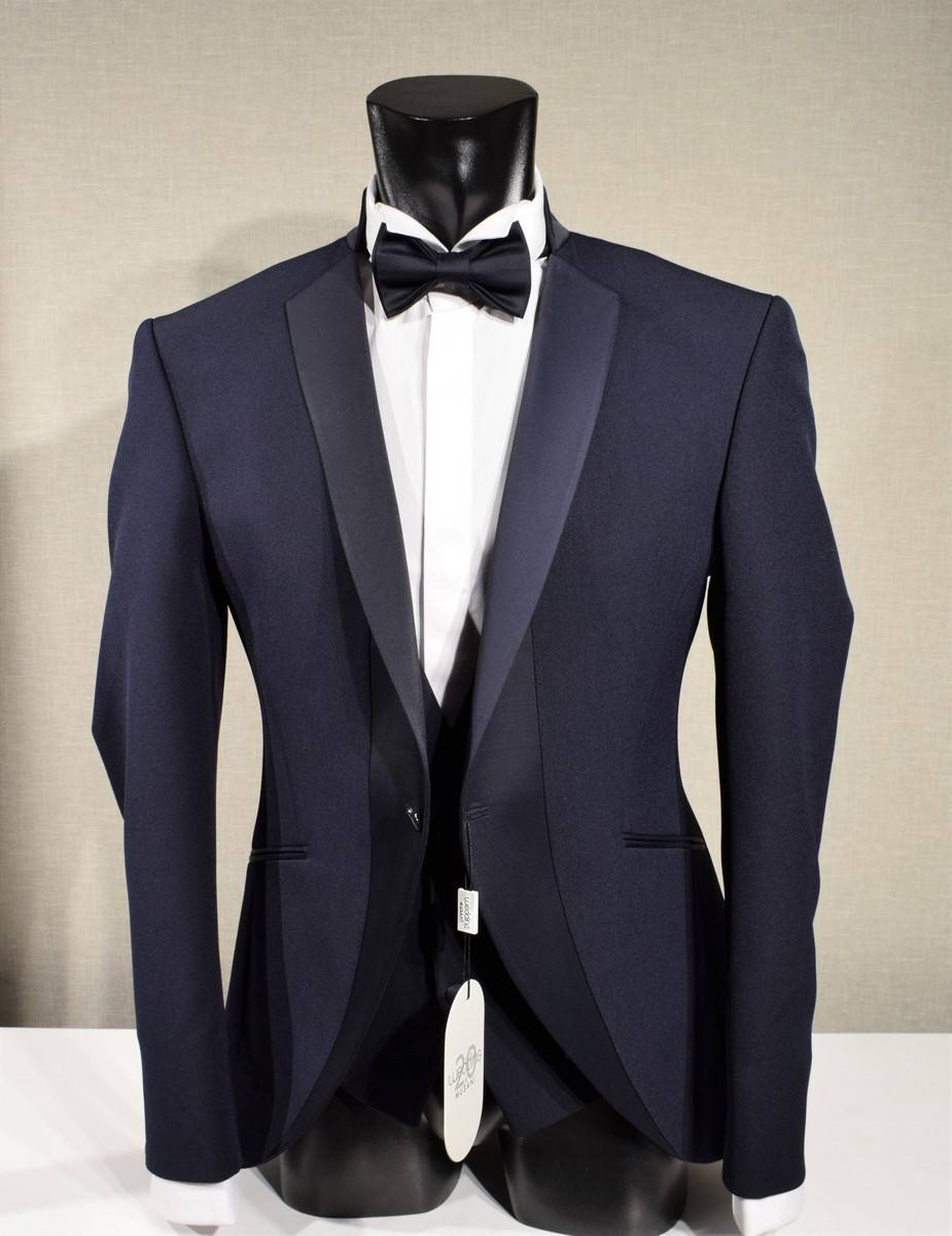 Musani Milano Cerimonia Abito smoking moderno blu musani slim fit Sconto