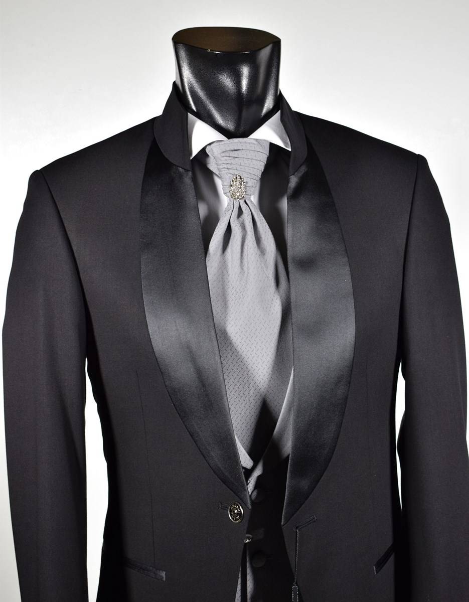 Musani Milano Cerimonia Abito nero musani cerimonia modello coreano slim fit Offerte