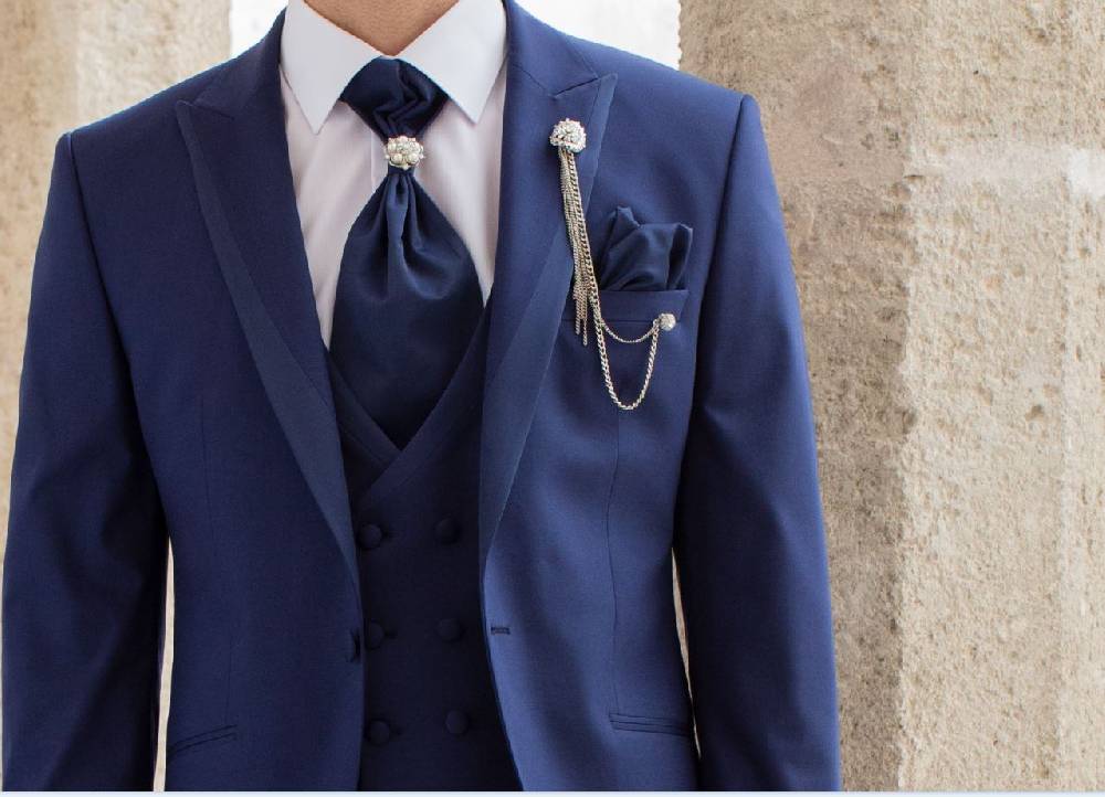 Musani Milano Cerimonia Abito bluette slim fit musani cerimonia completo di panciotto cravatta camicia Hotsell
